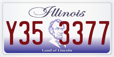 IL license plate Y353377