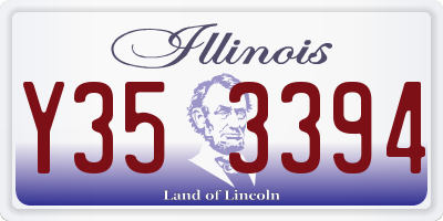 IL license plate Y353394