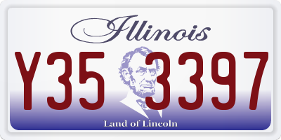 IL license plate Y353397