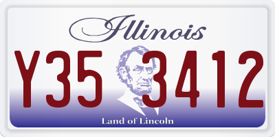 IL license plate Y353412