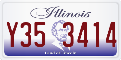 IL license plate Y353414