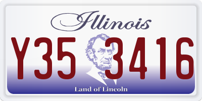 IL license plate Y353416