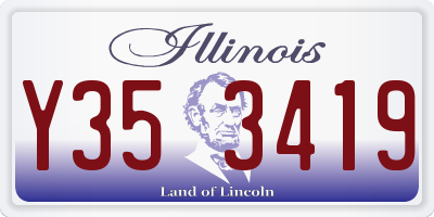 IL license plate Y353419