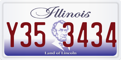 IL license plate Y353434