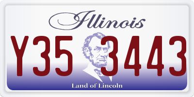 IL license plate Y353443
