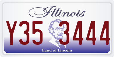 IL license plate Y353444