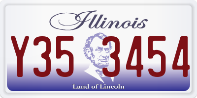 IL license plate Y353454