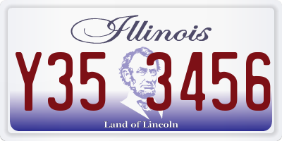 IL license plate Y353456