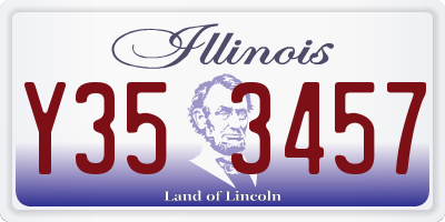 IL license plate Y353457