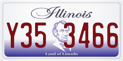 IL license plate Y353466