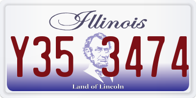 IL license plate Y353474
