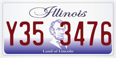 IL license plate Y353476