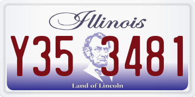 IL license plate Y353481