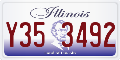 IL license plate Y353492