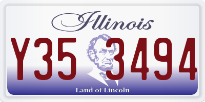 IL license plate Y353494