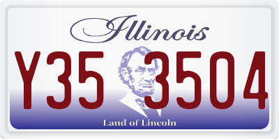 IL license plate Y353504