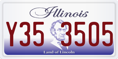 IL license plate Y353505