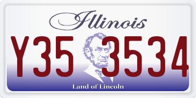 IL license plate Y353534