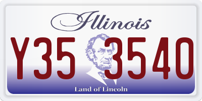 IL license plate Y353540