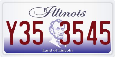 IL license plate Y353545