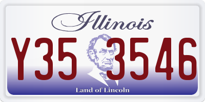 IL license plate Y353546