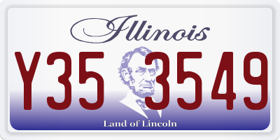 IL license plate Y353549