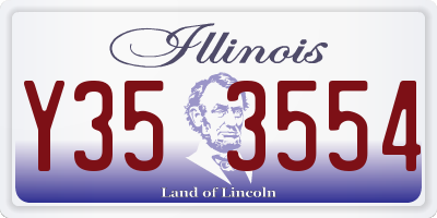 IL license plate Y353554