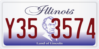 IL license plate Y353574