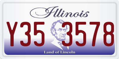 IL license plate Y353578