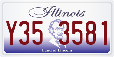 IL license plate Y353581