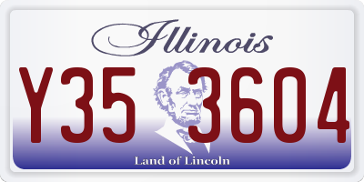 IL license plate Y353604