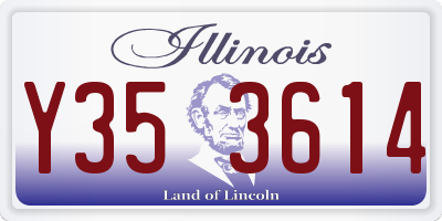 IL license plate Y353614