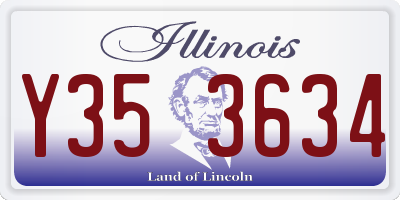 IL license plate Y353634