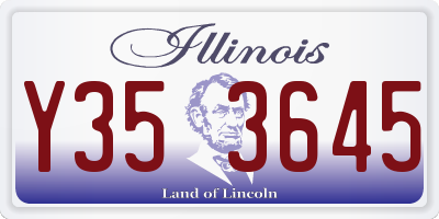 IL license plate Y353645