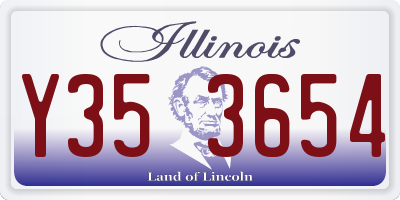 IL license plate Y353654