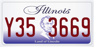 IL license plate Y353669