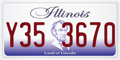 IL license plate Y353670