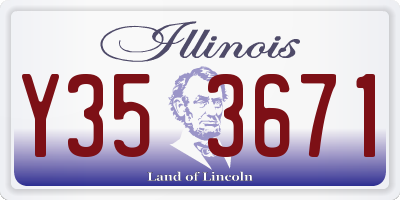 IL license plate Y353671