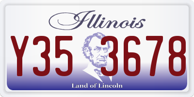 IL license plate Y353678