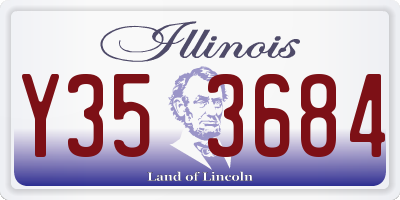 IL license plate Y353684