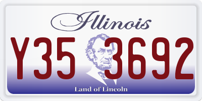 IL license plate Y353692