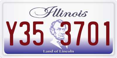IL license plate Y353701