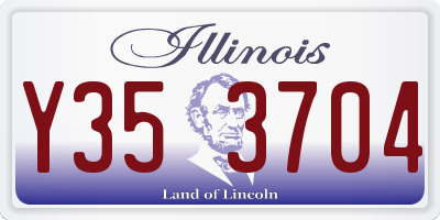 IL license plate Y353704
