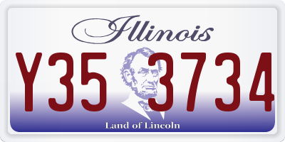 IL license plate Y353734