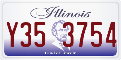 IL license plate Y353754