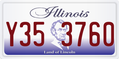 IL license plate Y353760