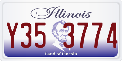 IL license plate Y353774