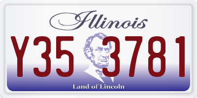 IL license plate Y353781