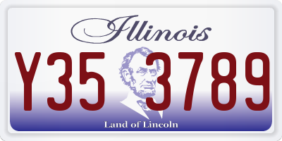 IL license plate Y353789