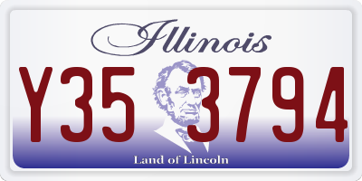 IL license plate Y353794